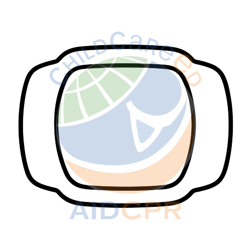 Blue screen inside green rounded frame coloring page