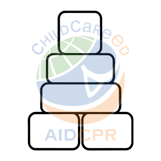 Bright primary colored block stack coloring page - ChildCareEd