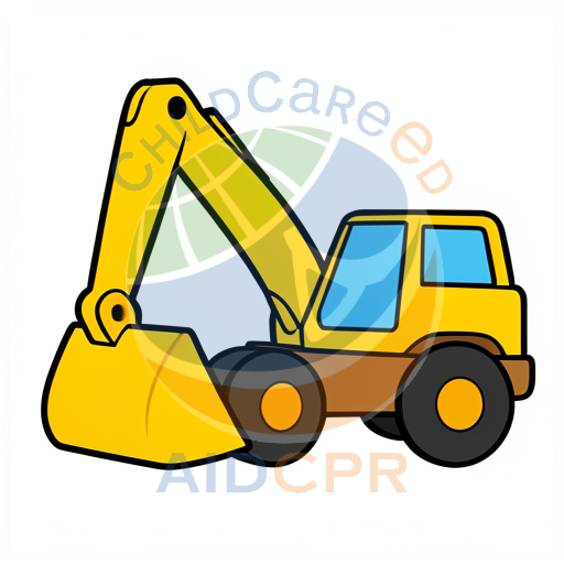 Construction Machine with Blue Windows