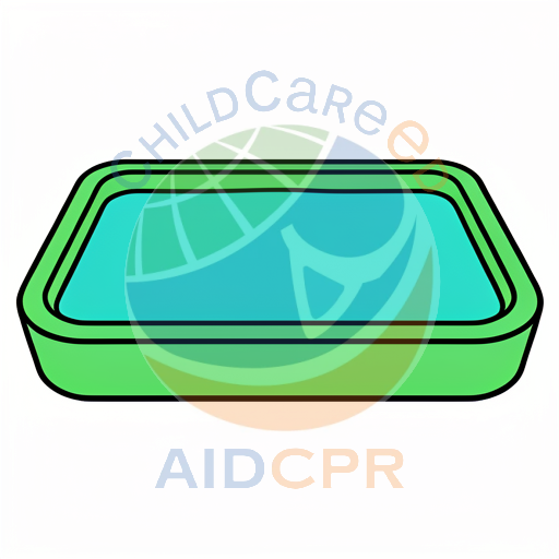 Green rectangular pool with black outline