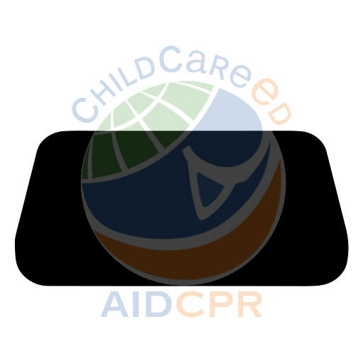Green rectangular block with rounded edges silhouette - ChildCareEd