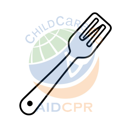 Yellow plastic fork with rounded tip coloring page