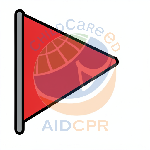 Red triangle play button with black border