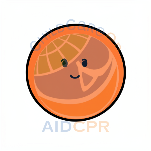 Orange circle with smiling face