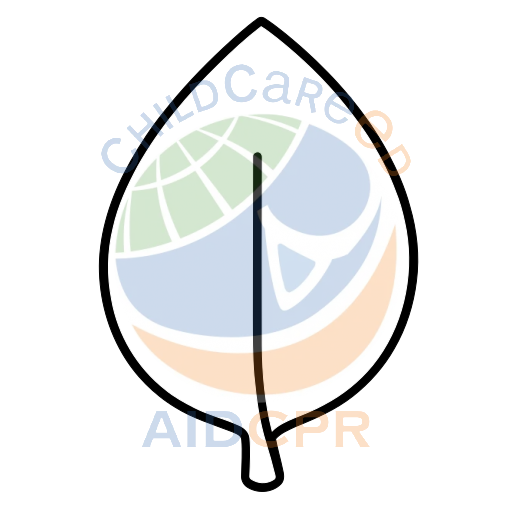 Simple leaf shape for early learning coloring page