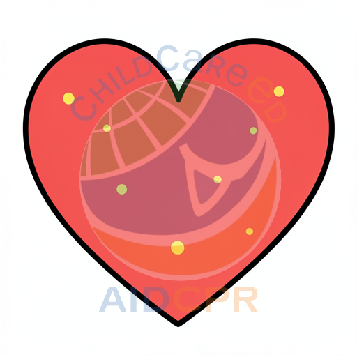 Red heart with yellow dots pattern