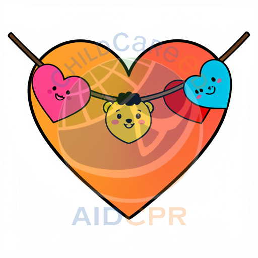 Three smiling hearts hanging on a string