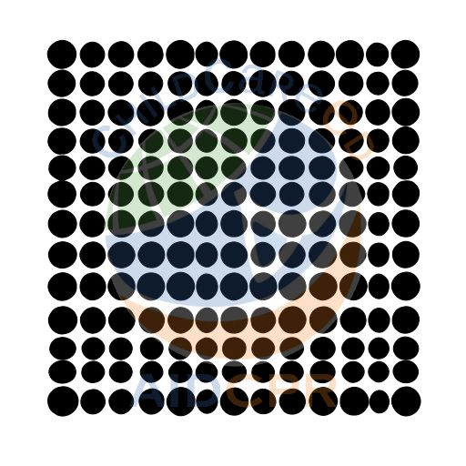 Blue Dots Pattern for Early Learning silhouette