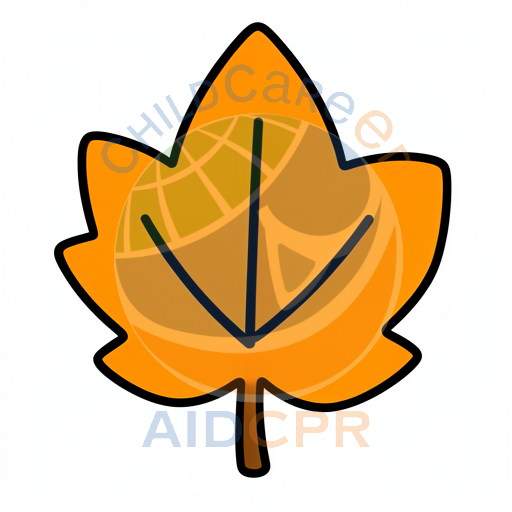 Bright orange leaf with stem