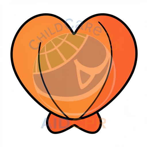 Orange heart with two-tone gradient