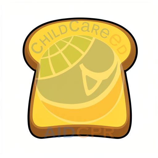 Simple cartoon bread slice illustration