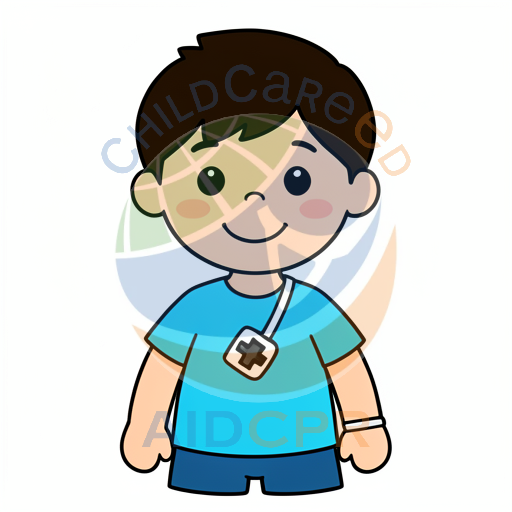 Smiling boy with game controller strap