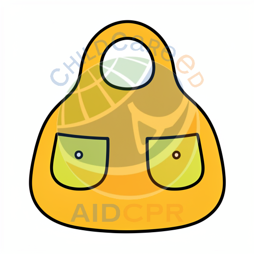 Yellow backpack with green pockets