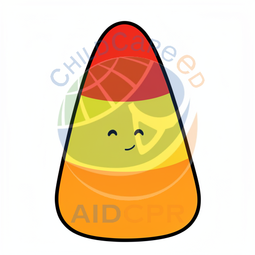 Happy candy corn with smiling face