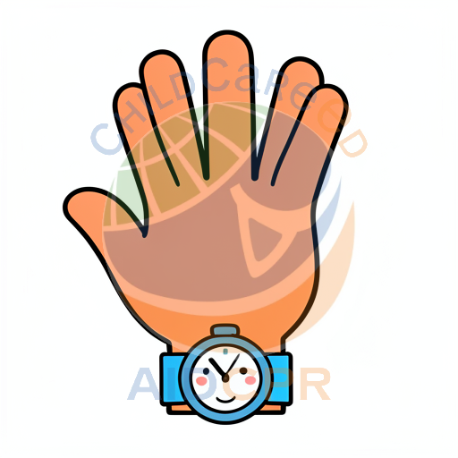 Hand holding a smiling clock