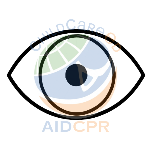 Eye with segmented rainbow-colored iris coloring page