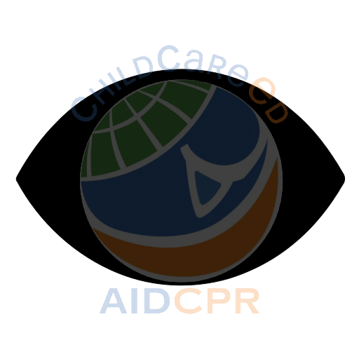 Eye with segmented rainbow-colored iris silhouette