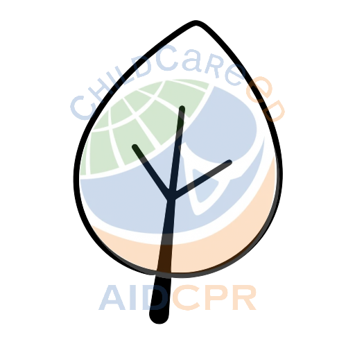 Green leaf with simple tree inside coloring page