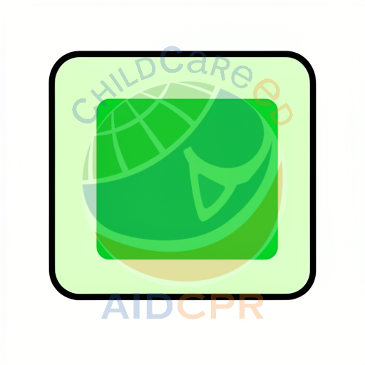 Green square button with light green border