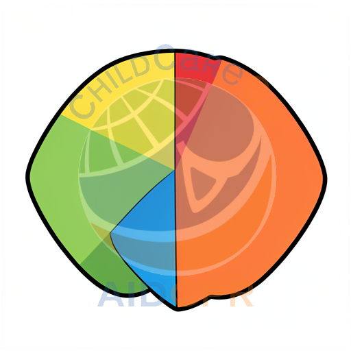 Colorful pie chart with four sections