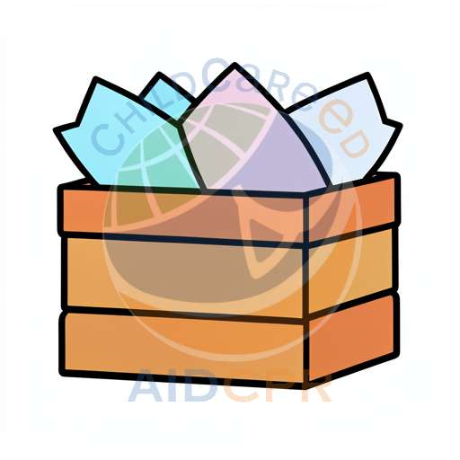 Open box filled with colorful Easter eggs
