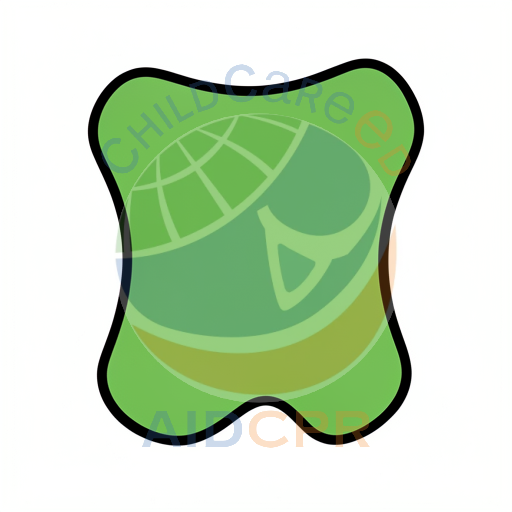 Simple green rounded shape illustration