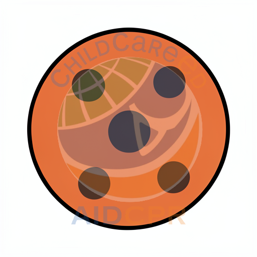 Orange cookie with five chocolate chips
