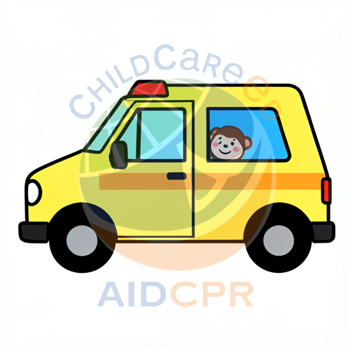 Yellow van with monkey driver smiling