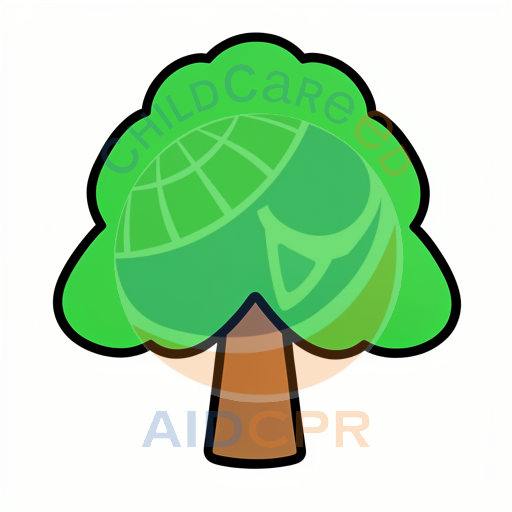 Simple green tree with brown trunk