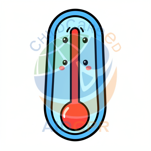 Cute thermometer with smiling face