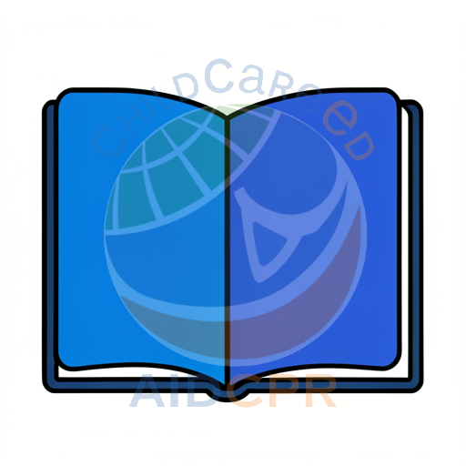 Open blue book for early learning