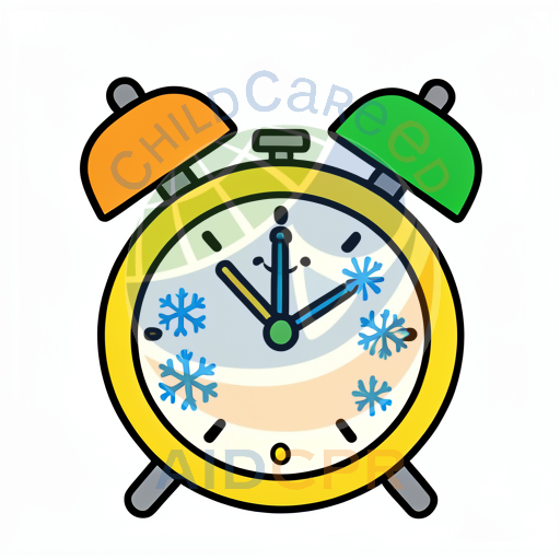 Alarm clock with snowflake design