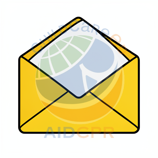 Yellow envelope with white paper inside