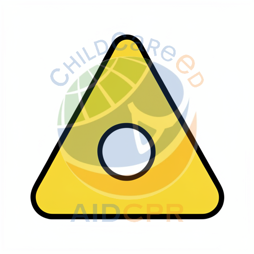 Caution sign featuring triangle and circle