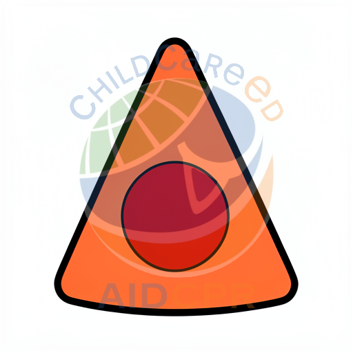 Orange warning triangle with red center