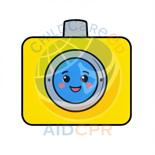 Happy camera with smiling face