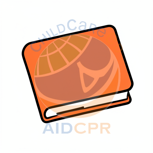 Orange rectangle tilted on white background - ChildCareEd