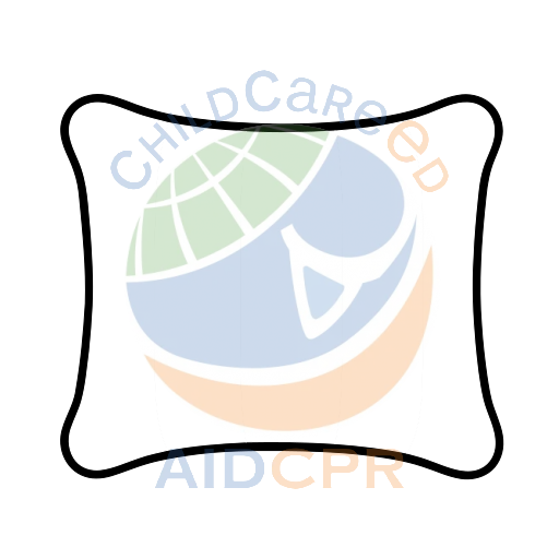 Soft cushion with rainbow pattern coloring page