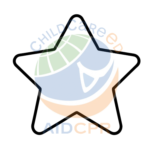 Simple star shape for early learning coloring page