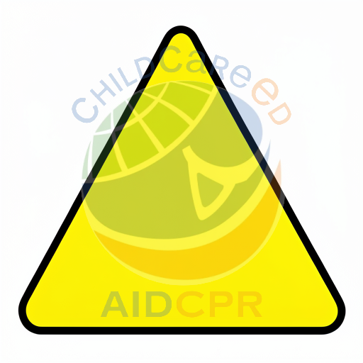Yellow warning triangle with black border