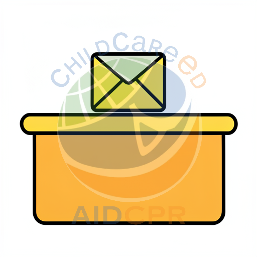 Yellow envelope on orange table