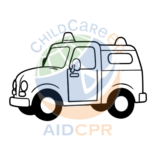 Fire engine ready for emergency response coloring page