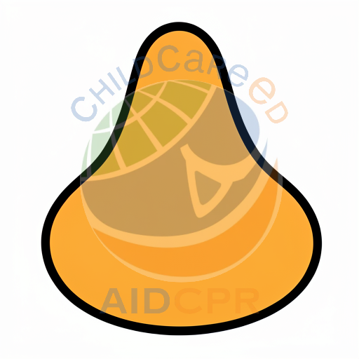 Orange abstract shape with black border