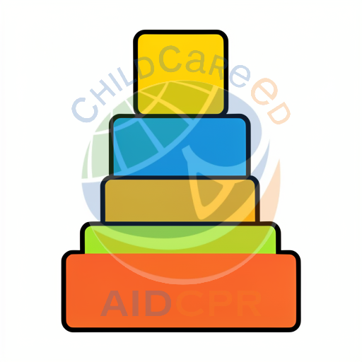 Bright primary colored building blocks