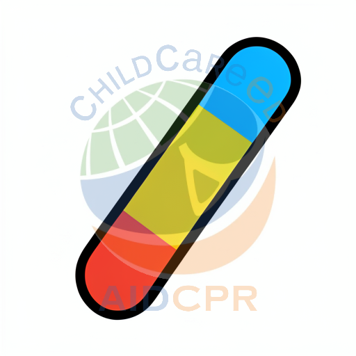 Colorful pill-shaped object with three sections