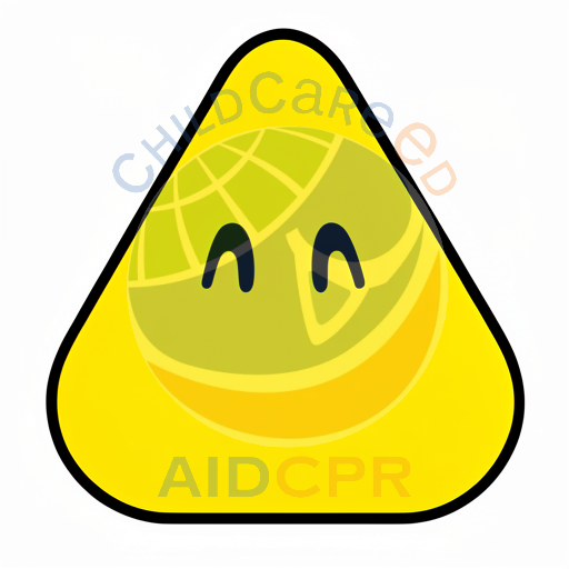 Yellow triangle with smiling face