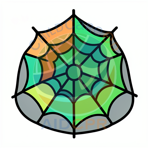 Stained glass spiderweb pattern design