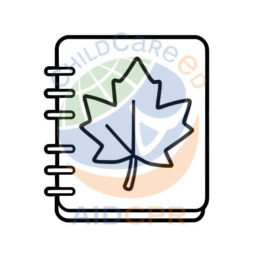 Canadian maple leaf notebook for early learning coloring page