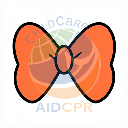 Orange bow with black outline