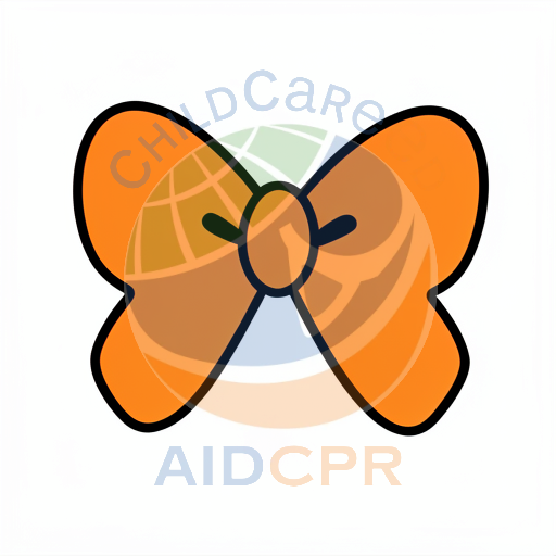 Bright orange bow with thick black border